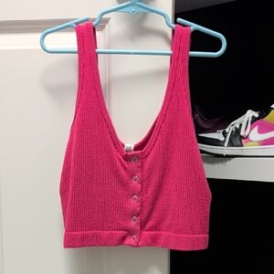 Urban Outfitters Pink Snap Button Bra/Crop